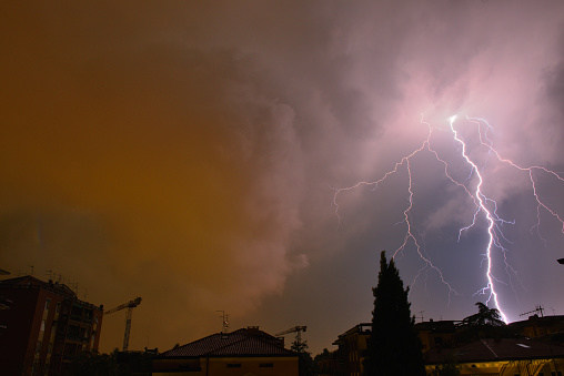 A particularly intense thunder storm at the end of the summer really gave a good show.