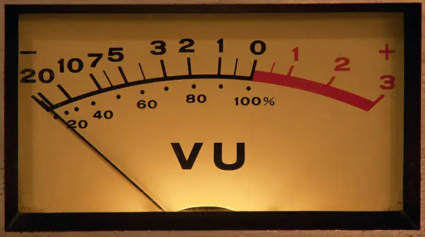 vintage vu meter with light