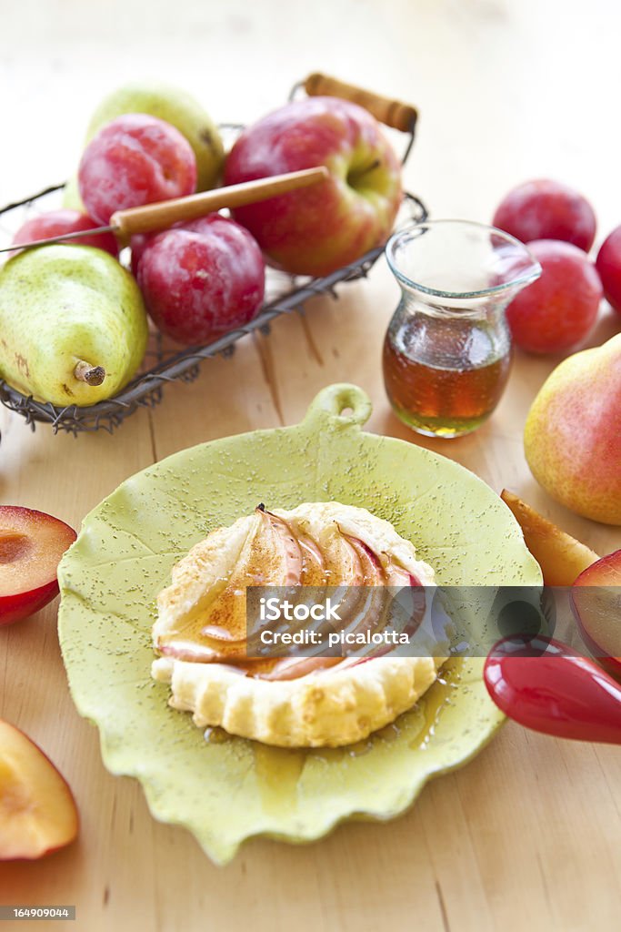 Apfeltarte mit frischem Obst - Lizenzfrei Apfel Stock-Foto