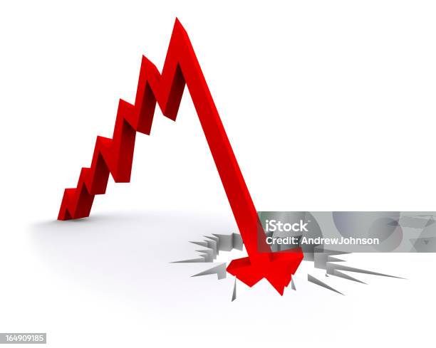 불황 화살표에 대한 스톡 사진 및 기타 이미지 - 화살표, 그래프, 떨어짐