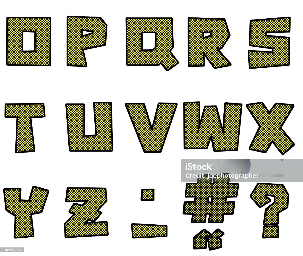 Pop art alphabet O-Z - Photo de Dessiner libre de droits
