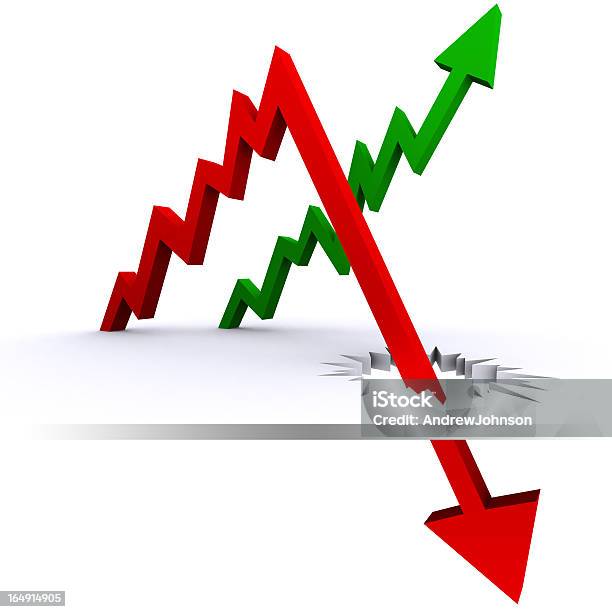 Rezession Stockfoto und mehr Bilder von Grafik - Grafik, Inflation, Pfeilzeichen