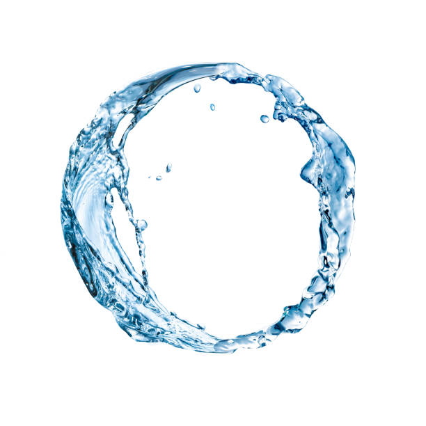istock Blue circle made of water 1649149924