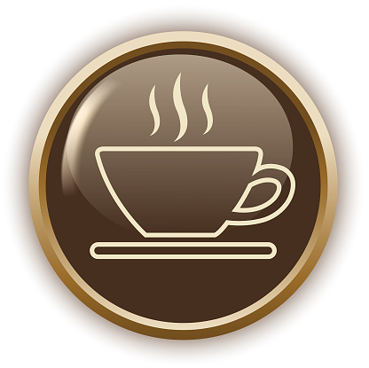 Coffee Button Quality Coffee Retail Button Stock Illustration - Download Image Now ...