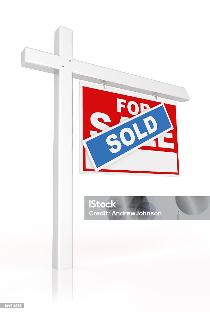 Immobilien Verkauft-Schild - Lizenzfrei Verkaufen Stock-Foto