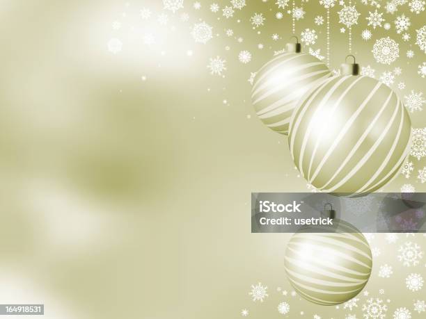 Élégante Carte De Noël Avec Des Boules Eps 8 Vecteurs libres de droits et plus d'images vectorielles de Beige - Beige, Boule de Noël, Brillant