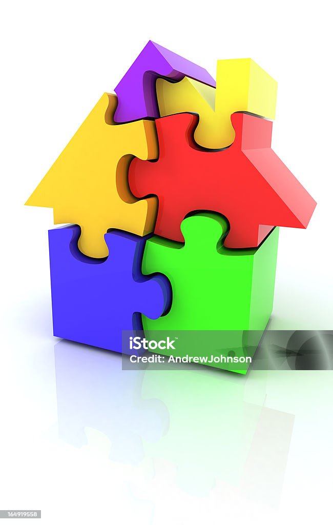 House-Markt - Lizenzfrei Puzzle Stock-Foto
