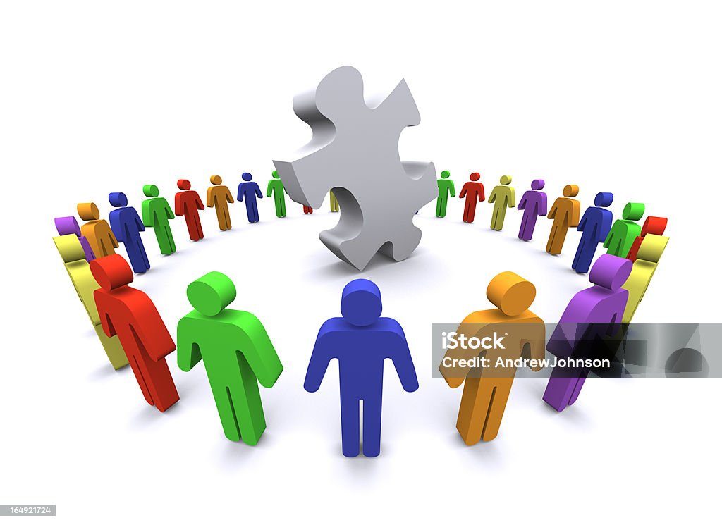 Circle of People Social Network People Concept. Adult Stock Photo