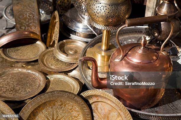 Morocco Teapot Stock Photo - Download Image Now - Africa, Art And Craft, Copper