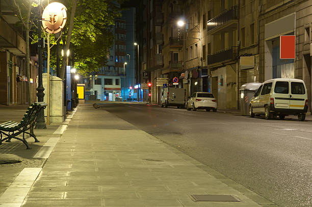 istock Night urban scene. Street 164922919