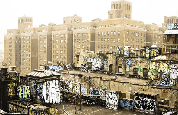grafite, nova york - tenament - fotografias e filmes do acervo