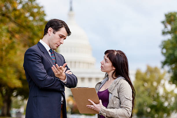 Poll Taker/Political Canvasser stock photo