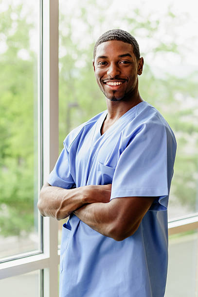Male Nurse Portrait stock photo