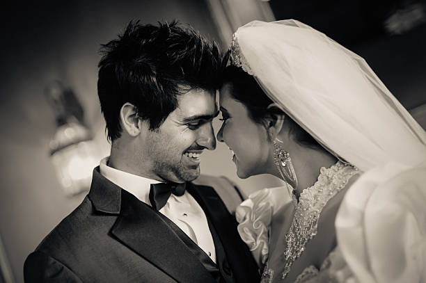 istock Happy Bride And Groom 164923419