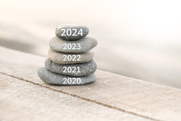 istock Happy new year, 2024 replace old 2023. New Year 2024 is coming concept idea on beach. Creative photo image can be used as display, printed canvas, website banner, social media post 1649240319