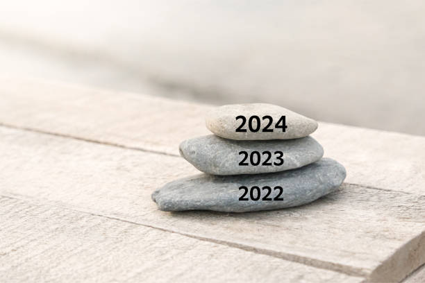 istock Happy new year, 2024 replace old 2023. New Year 2024 is coming concept idea on beach. Creative photo image can be used as display, printed canvas, website banner, social media post 1649240320