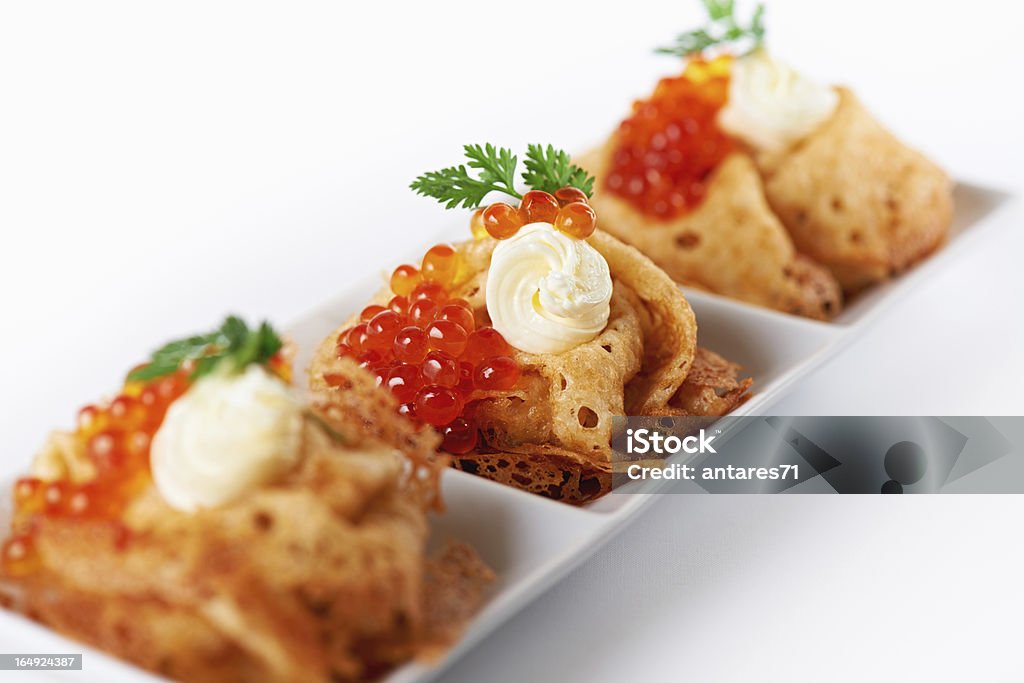 Caviar crepes - Foto de stock de Antepasto royalty-free