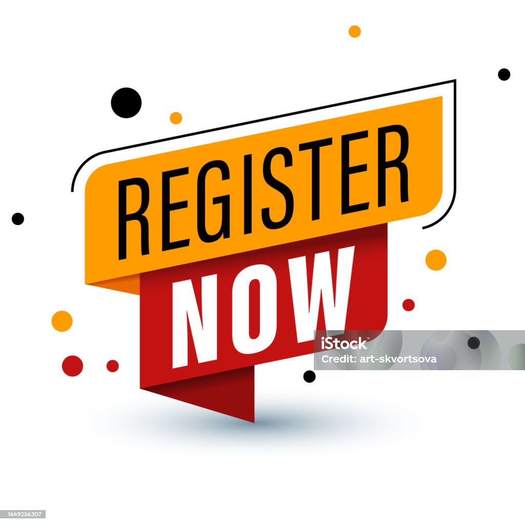 Register Now Graphics Register Now Vector Illustration Modern Web Banner With Text Register ...