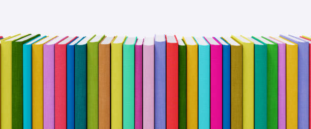 Colorful books on the white background 3d render Colorful books on the white background 3d render 3d illustration handbook book hardcover book red stock pictures, royalty-free photos & images