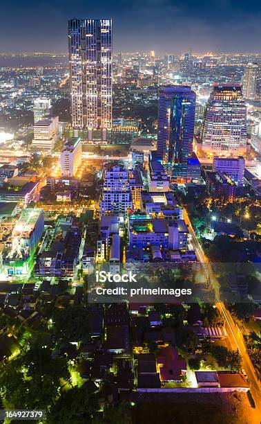 Vista Panorâmica Da Paisagem Urbana Em Bangkok Tailândia - Fotografias de stock e mais imagens de Admirar a Vista