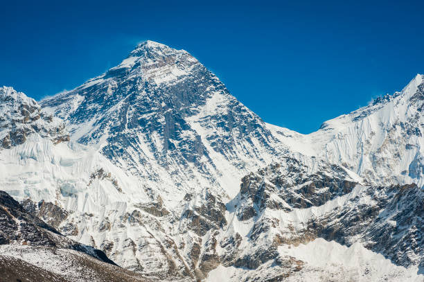 Spectacular mountain scenery on the Mount Everest Base Camp trek through the Himalaya, Nepal