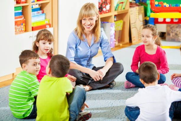 istock Teacher discussing with children. 164927614