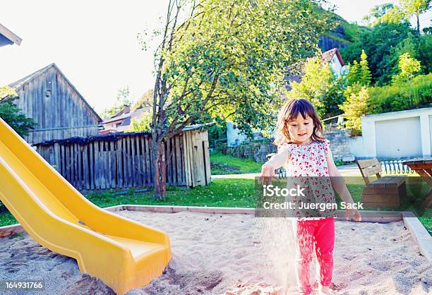 Playing With Sand Stock Photo - Download Image Now - Sandbox, Child, Upper Franconia