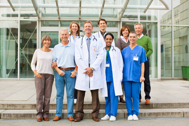 Blurred abstract background. A group of people in a vacation package.