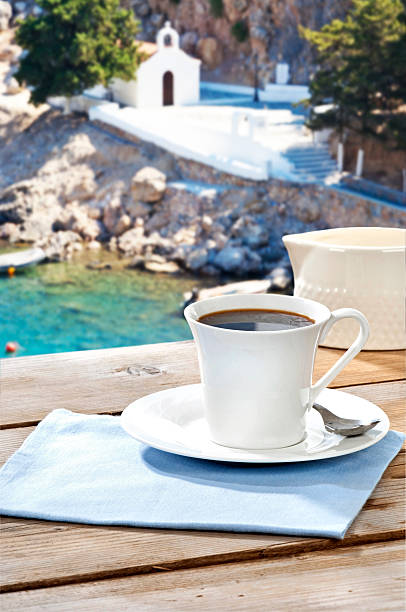 istock drinking coffee at a Greek island 164932415