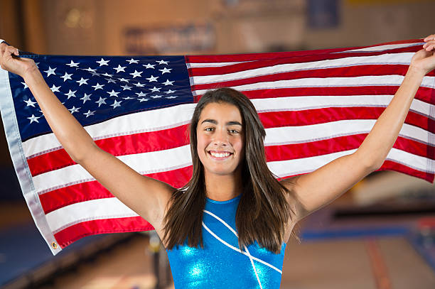 istock American Gymnastics Champion in Gym 164933207