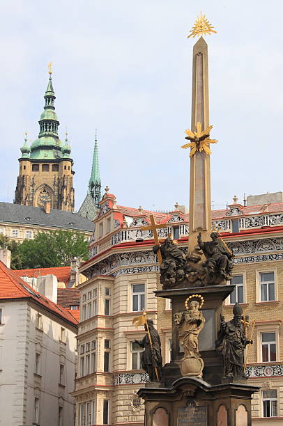 istock Baroque column of Holy Trinity in Prague 164934486