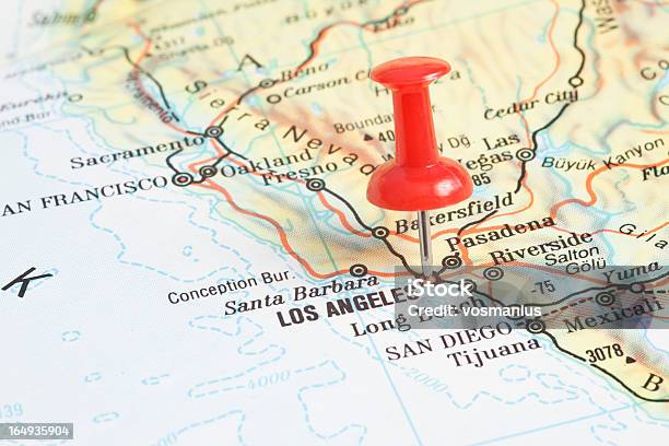 여행이요 보고서 지도에 대한 스톡 사진 및 기타 이미지 - 지도, 로스앤젤레스 시, 롱비치-캘리포니아