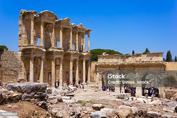 Photo libre de droit de Bibliothèque De Celsus Déphèse En Turquie banque d'images et plus d'images libres de droit de Anatolie - Turquie - Anatolie - Turquie, Antique, Antiquités