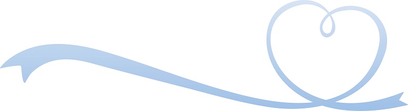 blue heart frame made of ribbon / illustration material (vector illustration)