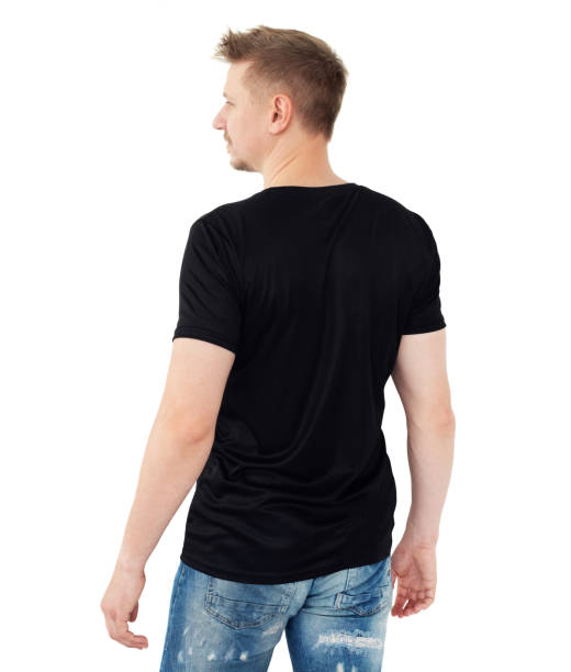 istock Attractive young man in a black T-shirt 1649422057