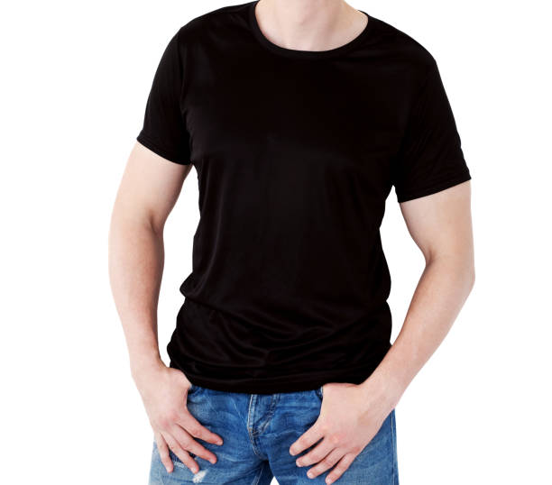 istock Attractive young man in a black T-shirt 1649422065