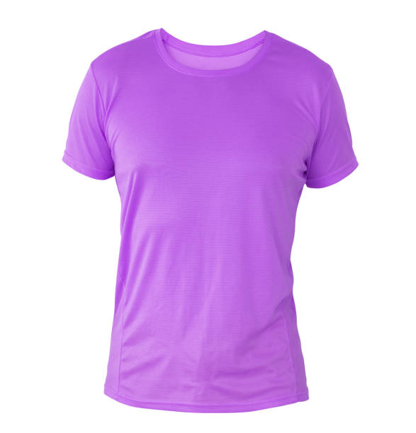 istock purple t-shirt template on invisible mannequin 1649422072