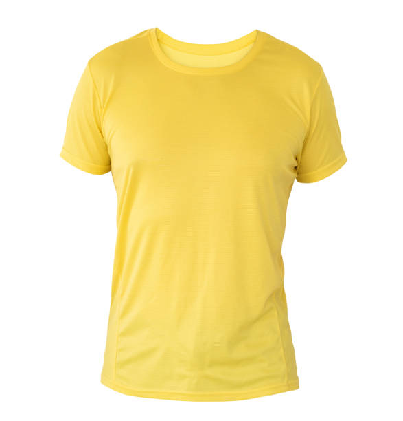 istock Yellow t-shirt template on invisible mannequin 1649422081