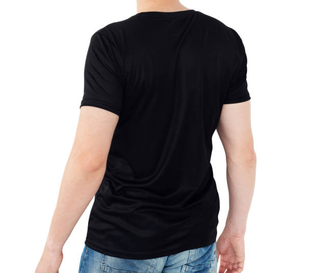 istock Attractive young man in a black T-shirt 1649422088