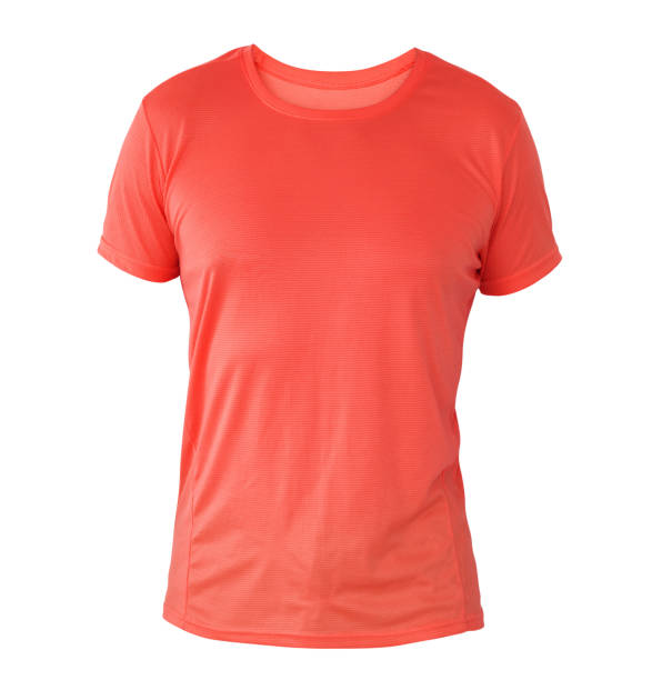 istock Red t-shirt template on invisible mannequin 1649422089