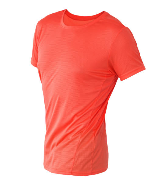 istock Red t-shirt template on invisible mannequin 1649422091