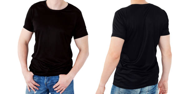 istock Attractive young man in a black T-shirt 1649422269