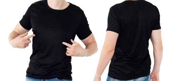 istock Attractive young man in a black T-shirt 1649422426