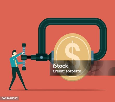 istock Dollar being squeezed 1649478372
