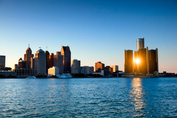 istock Sunset over Detroit, Michigan 164947922