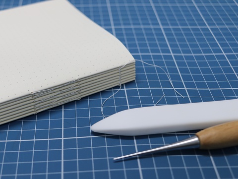 Bookbinding Process Forms The Bookbinding Process Stock Photo - Download Image Now - Art And ...