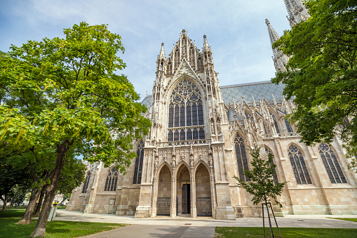 The Votivkirche (Votive Church) in Vienna, Austria