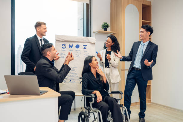 istock Multiracial business people having meeting and brainstorming discussed about work in conference room in the creative office. 1649600986