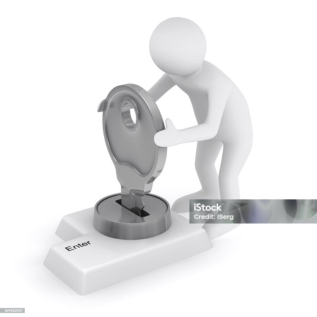 Data input blocking. Isolated 3D image on white Accessibility Stock Photo