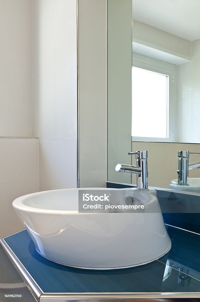 bathroom, sink and mirror interior bathroom in modern house, sink and mirror Lifestyles Stock Photo